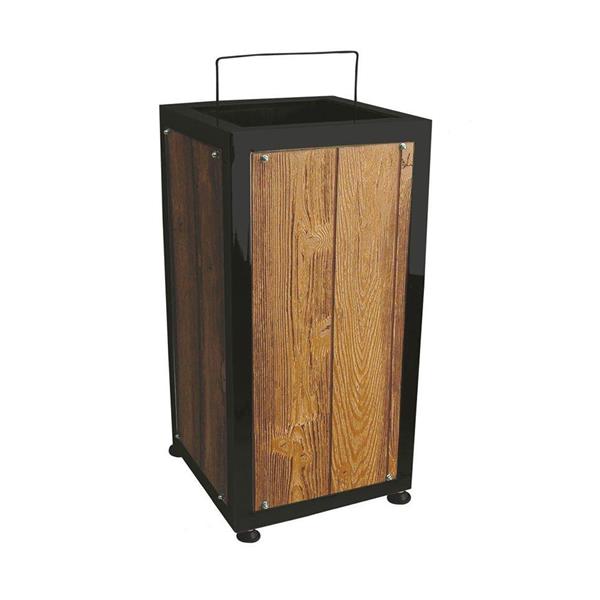 Çöp Kovası Ahşaplı Kare