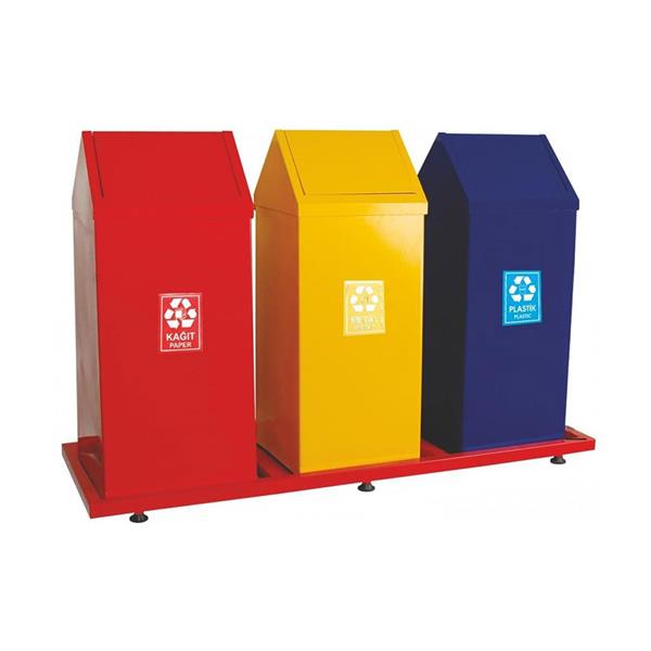 Çatı Kapaklı Geri Dönüşüm Çöp Kovası