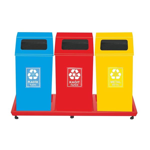 Boyalı Geri Dönüşüm Çöp Kova Grubu