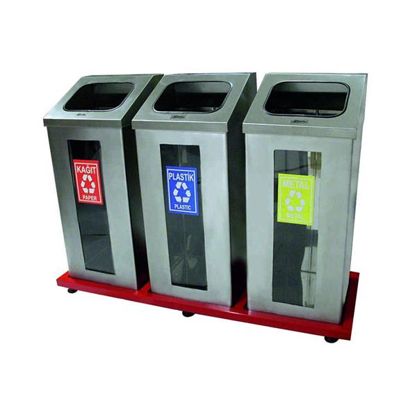 Kırılmaz Camlı Geri Dönüşüm Çöp Kovası