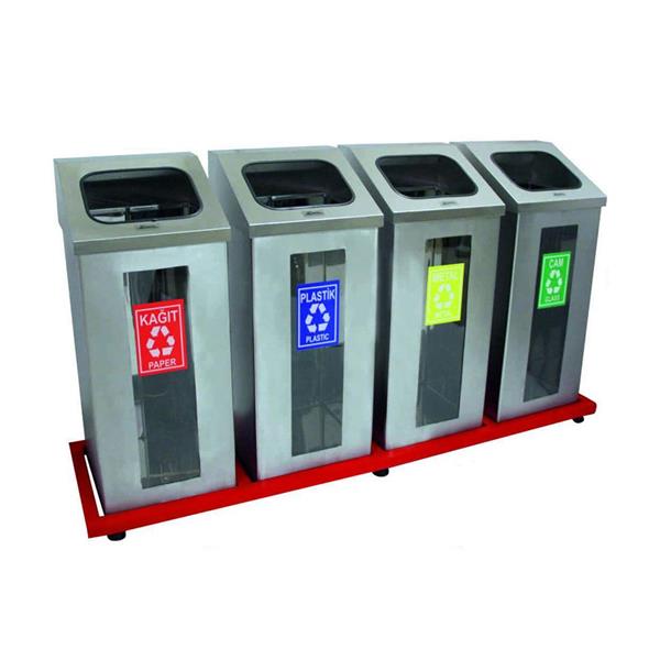 Kırılmaz Camlı Geri Dönüşüm Çöp Kovası