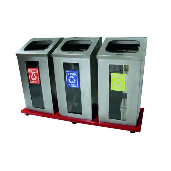 Kırılmaz Camlı Geri Dönüşüm Çöp Kovası