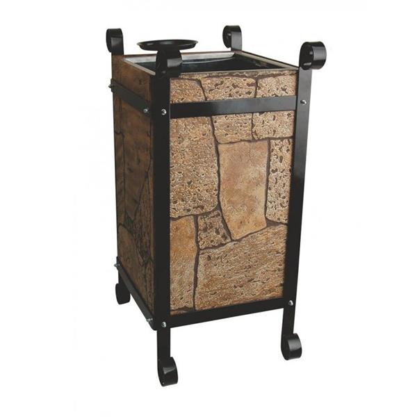 Çöp Kovası Ahşaplı Kare