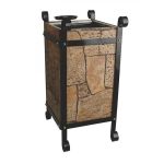 Çöp Kovası Ahşaplı Kare