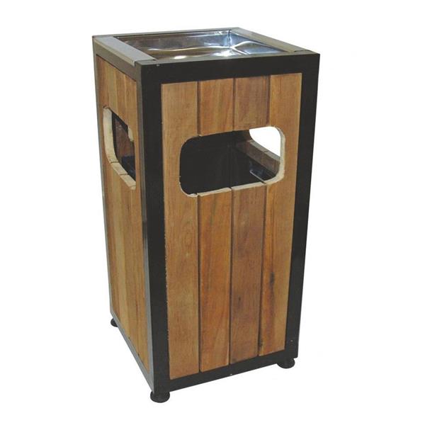 Çöp Kovası Ahşaplı Kare