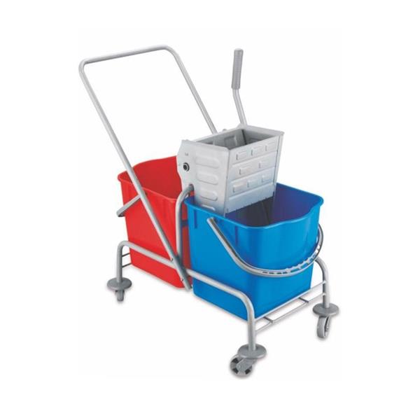 Boyalı Metal Pressli Temizlik Arabası