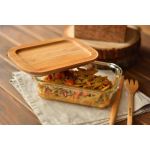 Lavi Dikdörtgen Cam Saklama Kabı 1040 ml