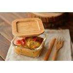 Bambum Lavi Kare Cam Saklama Kabı 320 ml