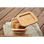 Bambum Lavi Kare Cam Saklama Kabı 320 ml