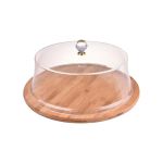 Carolin Akrilik Kapaklı Pasta Fanusu Yuvarlak - Büyük