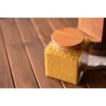 Lagos Köşeli Cam Saklama Kabı Büyük