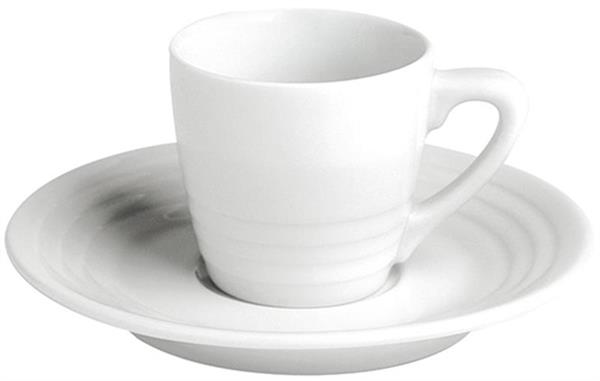 Porselen Focus Beyaz Tabaklı Kahve Finca