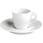 Porselen Focus Beyaz Tabaklı Kahve Finca