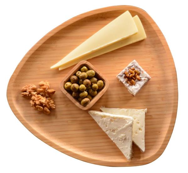 Tridius Ayaklı Sunum Tepsisi Üçgen