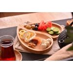 Bambu İkili Kalp Tepsi