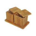 Bambu 2'li Saklama Kabı