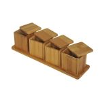 Bambu 4'lü Saklama Kabı