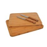 Bambu 2'li Steak Tahtası ve Bıçak Seti