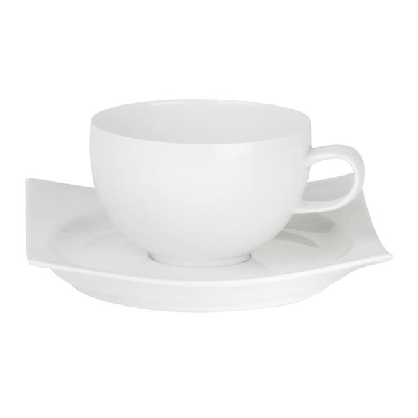 Porselen Zen Beyaz Tabaklı Çay Fincanı 2