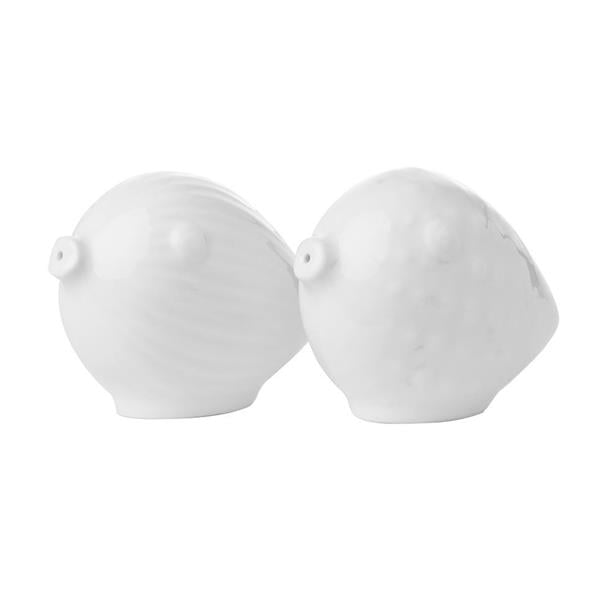 Porselen Denizden Gelenler Balık Tuzluk & Biberlik