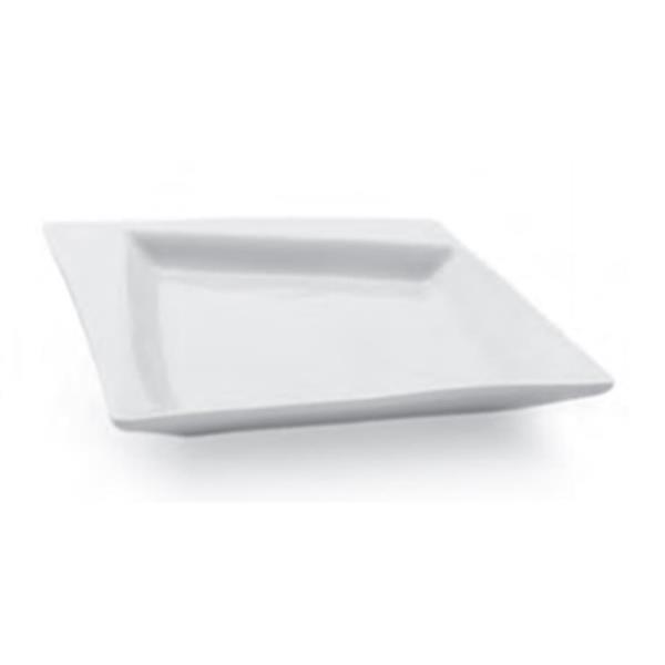 Porselen Meze Tek Lokma Tapas Düz Tabak 15x12 cm