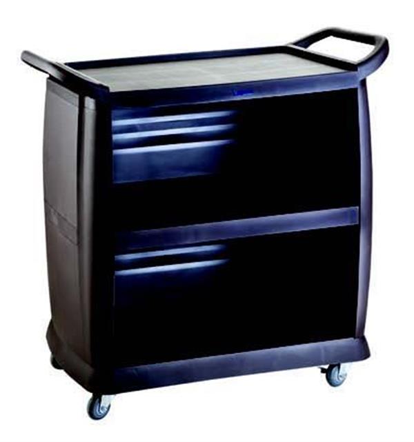 Monoblok Kat Servis Arabası Plastik Siyah 460x980 mm