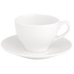 Porselen Beyaz Tabaklı Çay Fincanı 170Cc