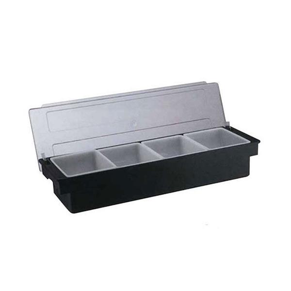 4'lü Polikarbon Kapaklı Bar Konteyner