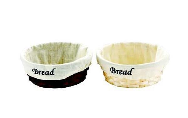 Bambu Yuvarlak Bezli Ekmek Sepeti 20x7 cm