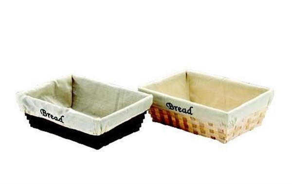 Bambu Dikdörtgen Bezli Ekmek Sepeti 23x17 cm