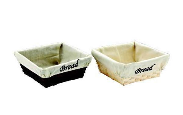 Bambu Kare Bezli Ekmek Sepeti 19x19 cm